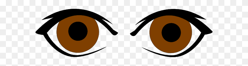 600x165 Brown Eyes Png, Clip Art For Web - Eyes Clipart