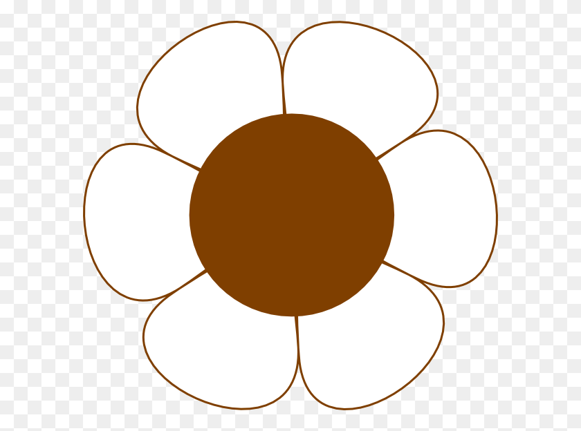600x564 Brown Flower Png, Clip Art For Web - Flower Circle PNG