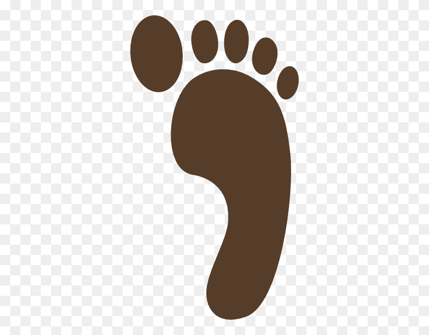 330x597 Brown Footprint Clip Arts Download - Footprint Clipart