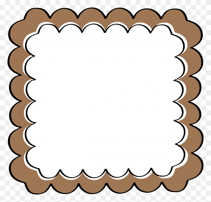 1222x1168 Brown Frame Clipart - Rustic Border Clipart