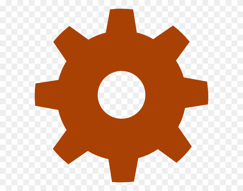 600x600 Brown Gear Icon Png Clip Arts For Web - Gear Clipart PNG