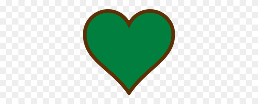 300x279 Brown Green Heart Clip Art - Green Heart PNG