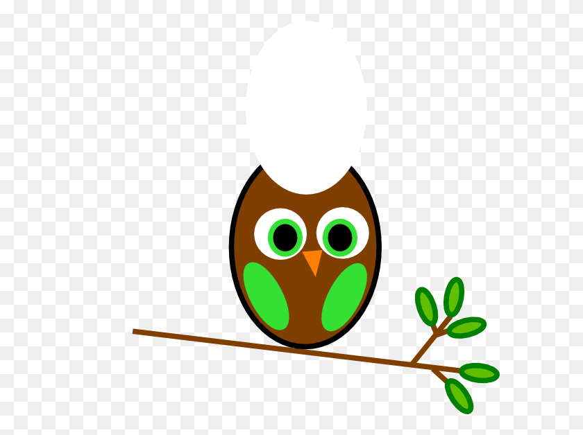 600x568 Brown Green Owl Clip Art - Owl Family Clipart