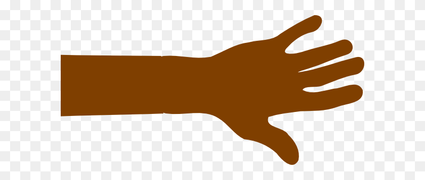 600x297 Brown Hand Clip Art - Brown Clipart