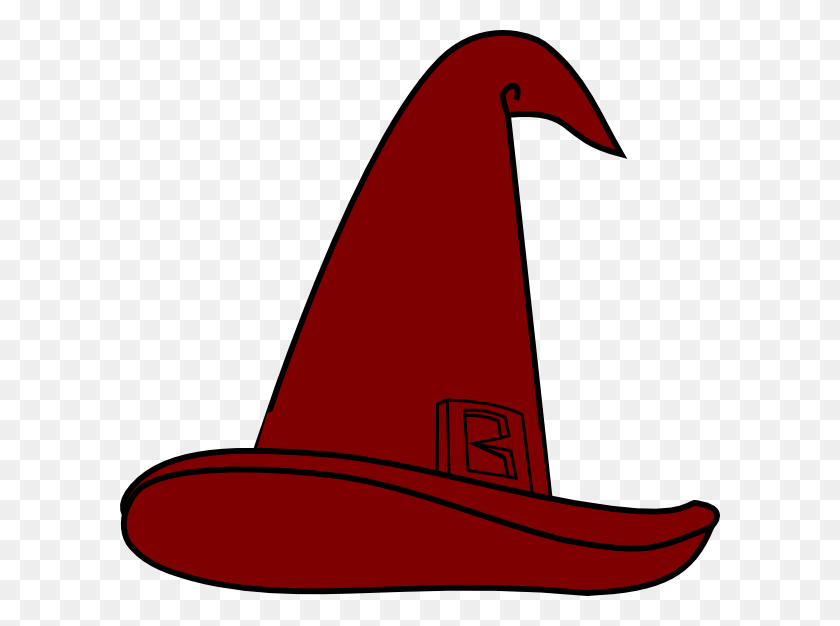 600x566 Brown Hat Png, Clip Art For Web - Witchs Hat Clipart
