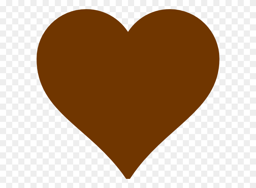 600x557 Коричневое Сердце Картинки - Сердце Emoji Клипарт