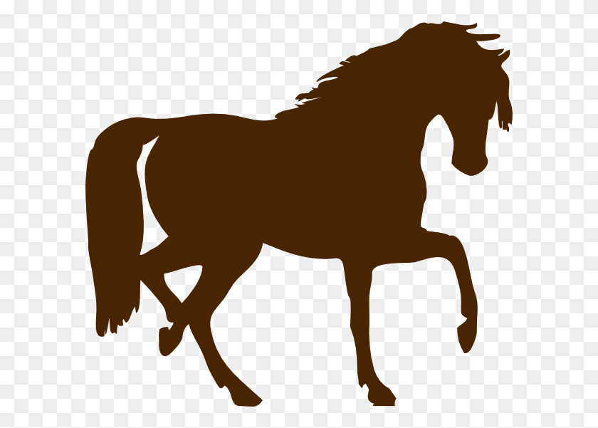 600x541 Brown Horse Clip Art - Equestrian Clipart