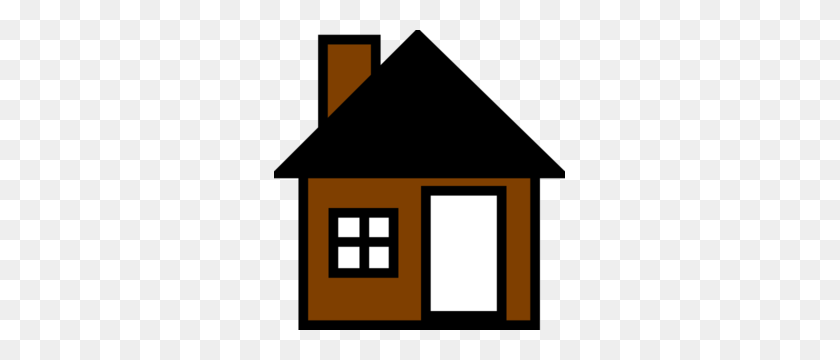 291x300 Brown House The Png, Clip Art For Web - Window Clipart PNG