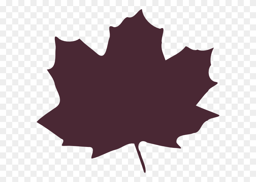 600x537 Brown Leaf Clip Art - Maple Tree Clipart