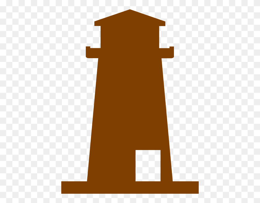 444x596 Brown Lighthouse Clip Art - Lighthouse Clipart Free