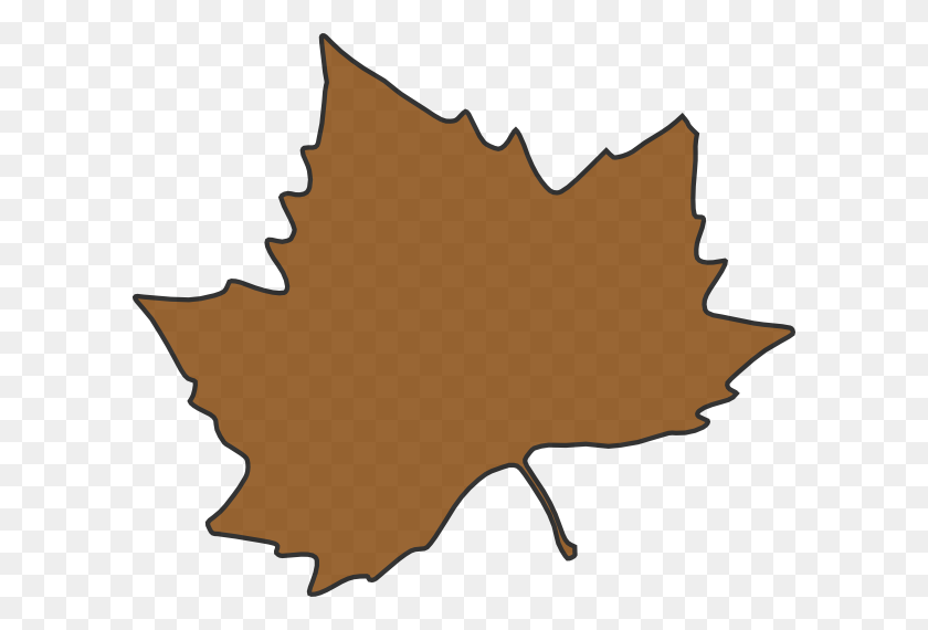 600x510 Brown Maple Leaf Clip Art - Brown Leaf Clipart