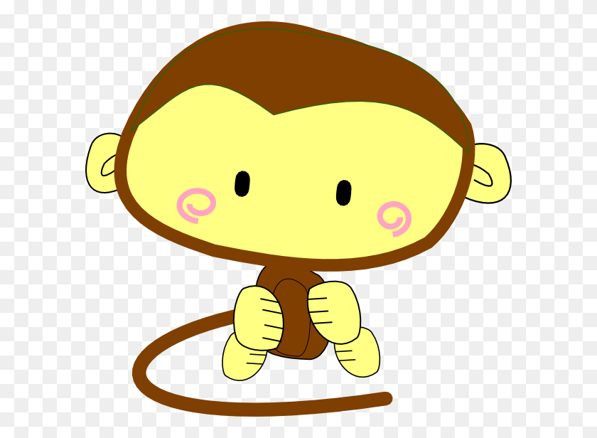 600x556 Brown Monkey Png, Clip Art For Web - Monkey Clipart Images