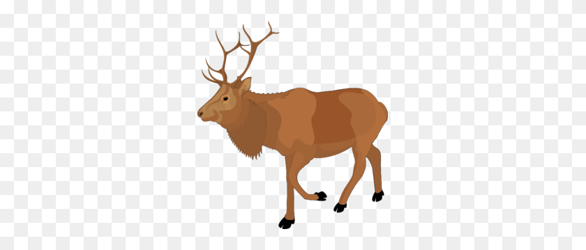 273x299 Brown Moose Clip Art - Moose Antlers Clipart