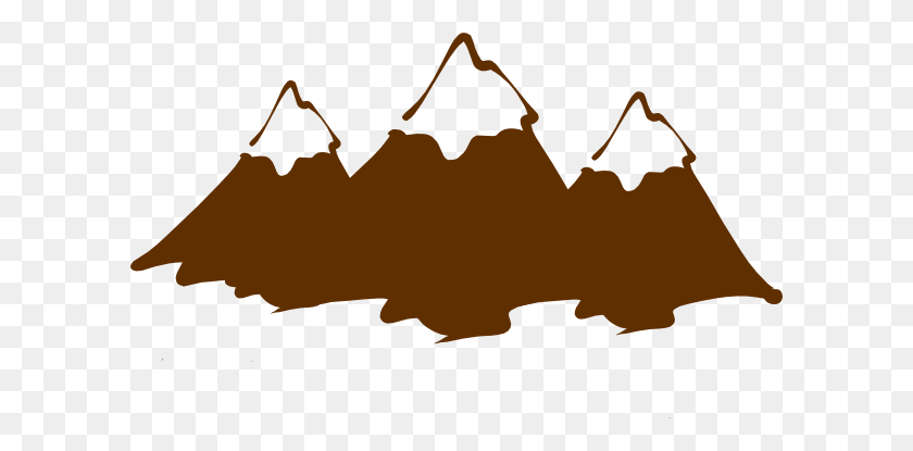 600x355 Brown Mountain Peaks Clip Arts Download - Mountain Vector PNG