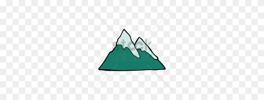 260x260 Brown Mountain Peaks Clipart - Volcano Clipart