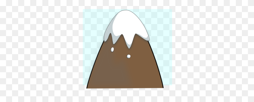 298x279 Brown Mountain With Sky And Clouds Clip Art - Simple Mountain Clipart