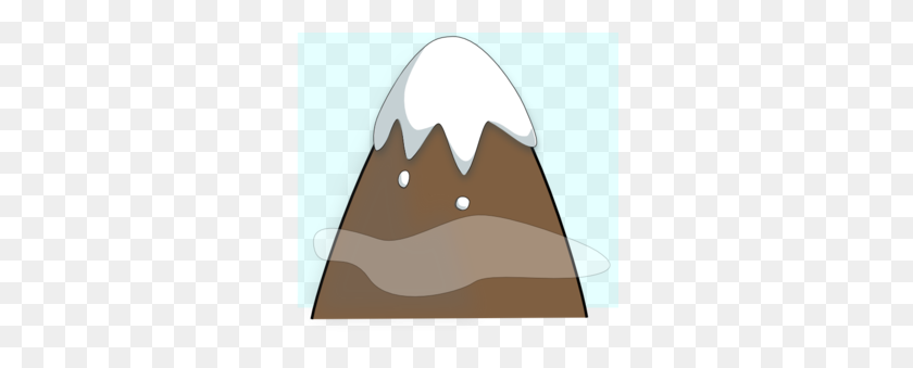 298x279 Brown Mountain With Sky And Clouds Clip Art - Mountain Clipart