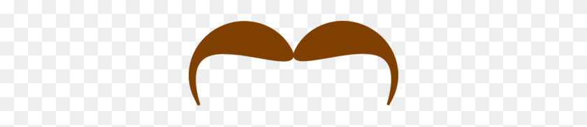 300x123 Brown Mustache Png, Clip Art For Web - Mustache Clipart PNG