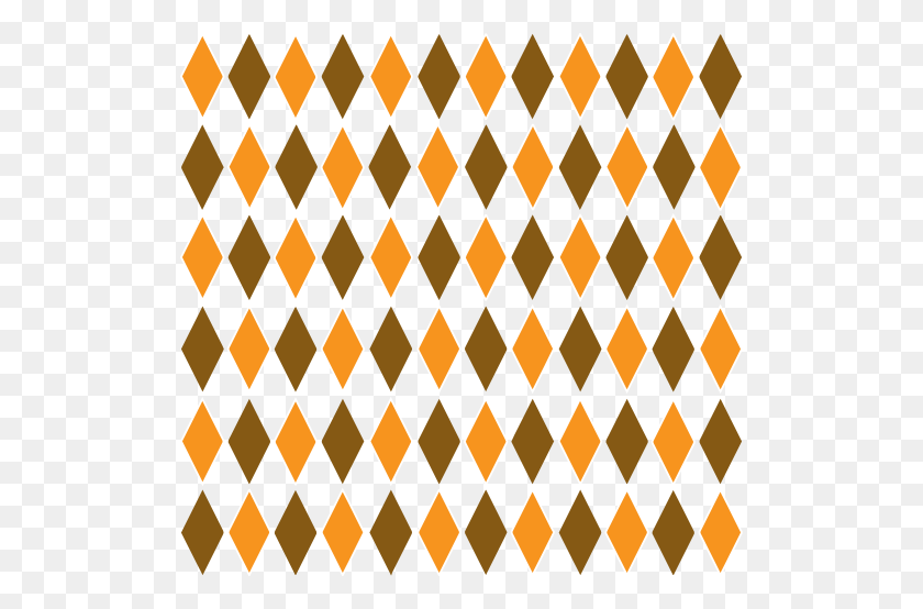512x494 Brown Orange Retro Diamond Pattern Clipart - Diamond Pattern PNG
