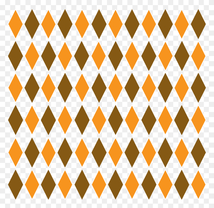 2053x1995 Brown Orange Retro Diamond Pattern Icons Png - Orange Background PNG