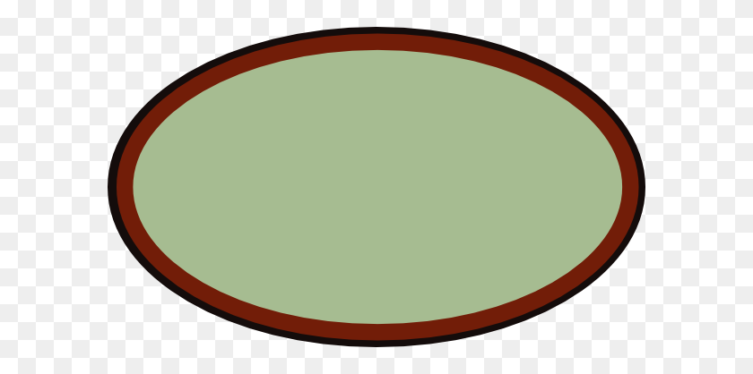 600x358 Brown Oval Frame Clip Art - Oval Clipart
