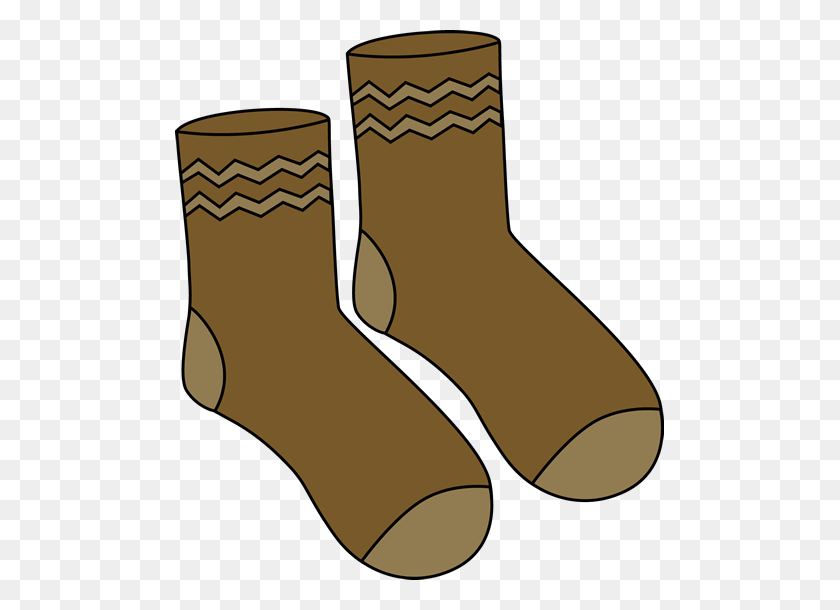 489x550 Brown Pair Of Socks Clip Art - Pair Clipart