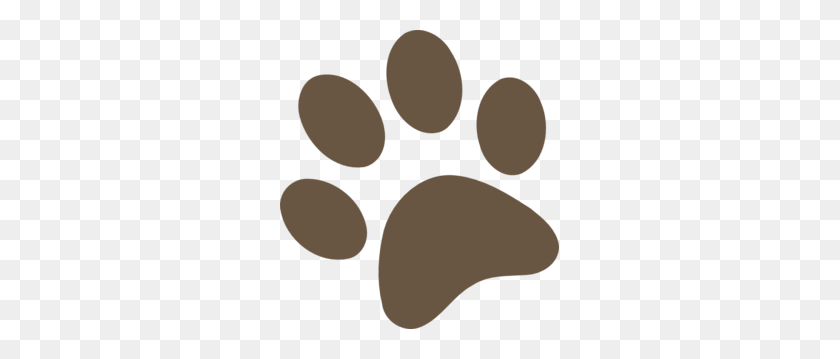 279x299 Brown Paw Print Png, Clip Art For Web - Dog Paw Print PNG