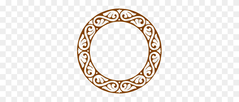 297x298 Brown Round Frame Png, Clip Art For Web - Oval Frame PNG