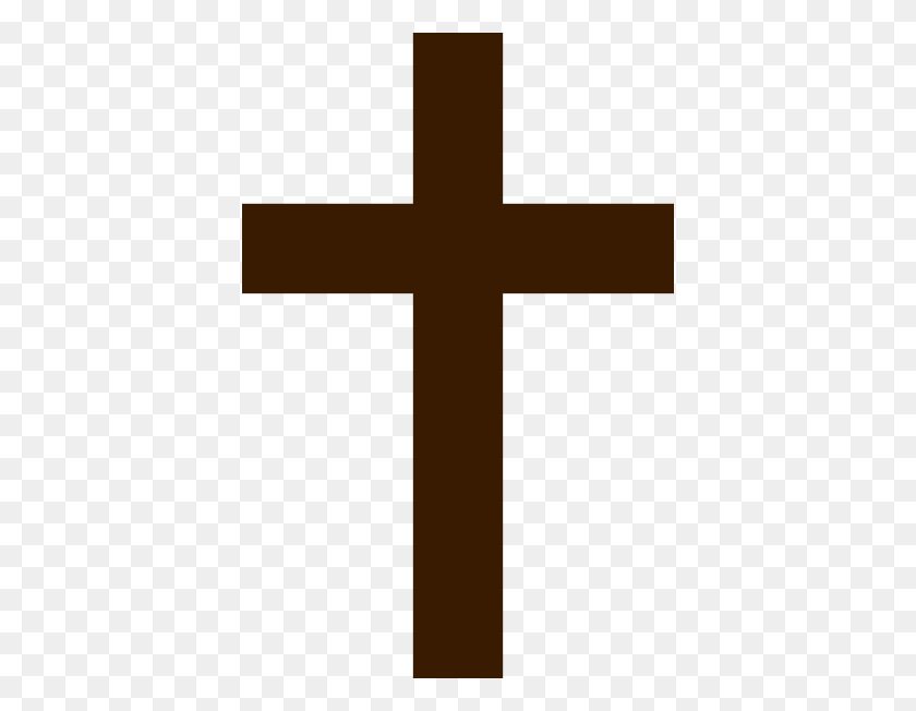 396x592 Коричневый Простой Крест Картинки - Простой Крест Клипарт