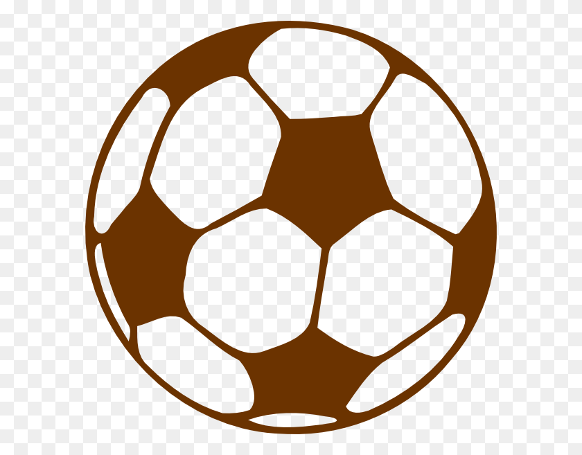594x597 Brown Soccer Ball Png, Clip Art For Web - Soccer Clipart