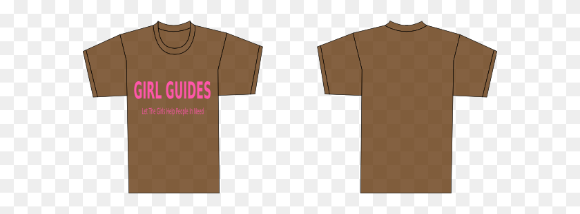 600x251 Brown T Shirt Template Clip Art - T Shirt Template PNG