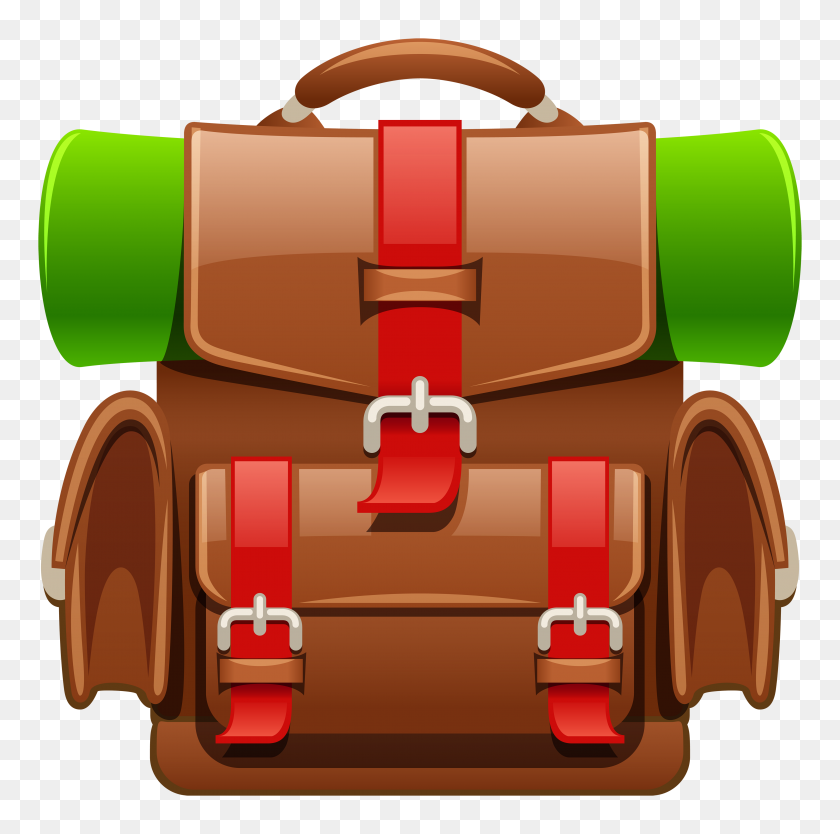 4028x4000 Brown Tourist Backpack Png Clipart - Seat Belt Clipart