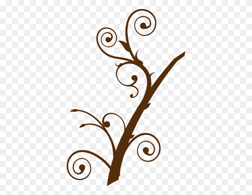 396x593 Brown Tree Branch Clip Art - Tree Limb Clipart
