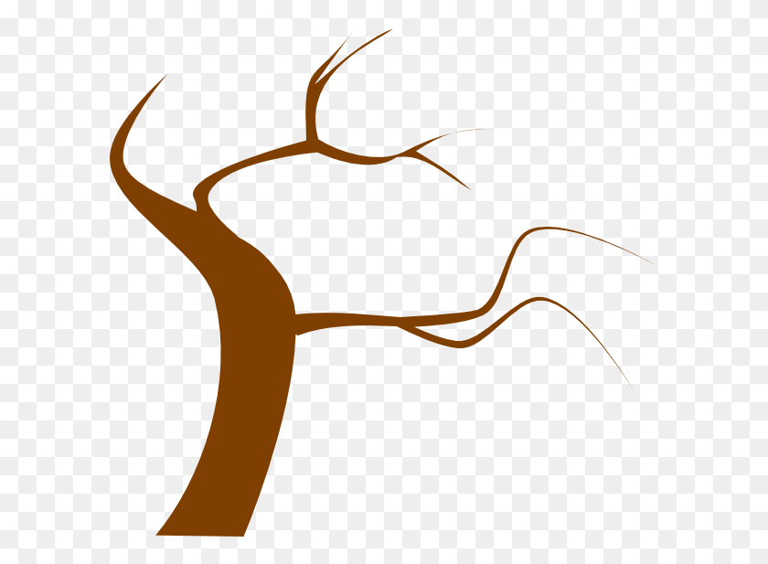 600x557 Brown Tree Clip Arts Download - Tree With Roots PNG