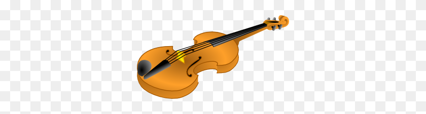 300x165 Brown Violin Clip Art Free Vector - Violin Bow Clipart