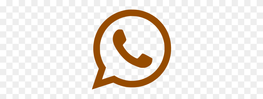 256x256 Icono Marrón De Whatsapp - Browns Logo Png