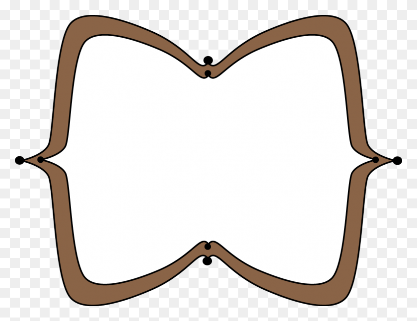 1181x890 Brown Wide Pointy Frame - Side Border Clipart