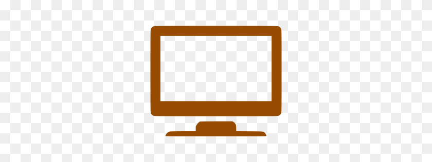 256x256 Brown Widescreen Tv Icon - Widescreen PNG