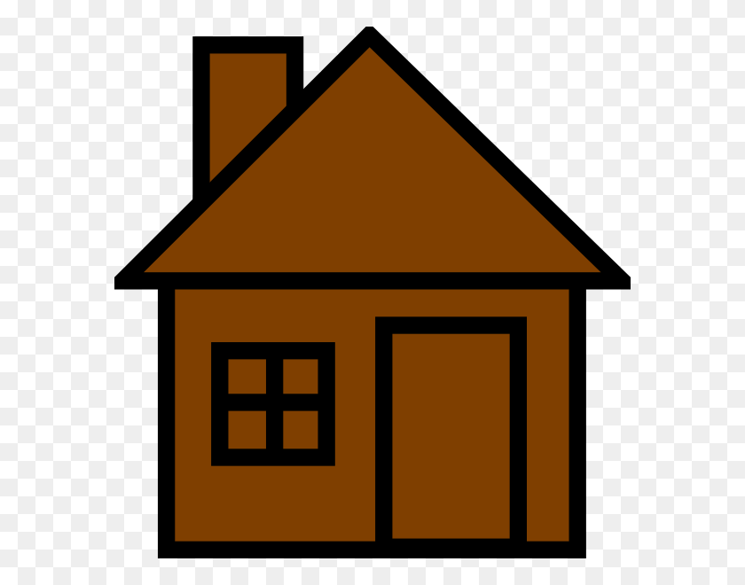 582x600 Brownhouse Clip Art - Outline Of House Clipart