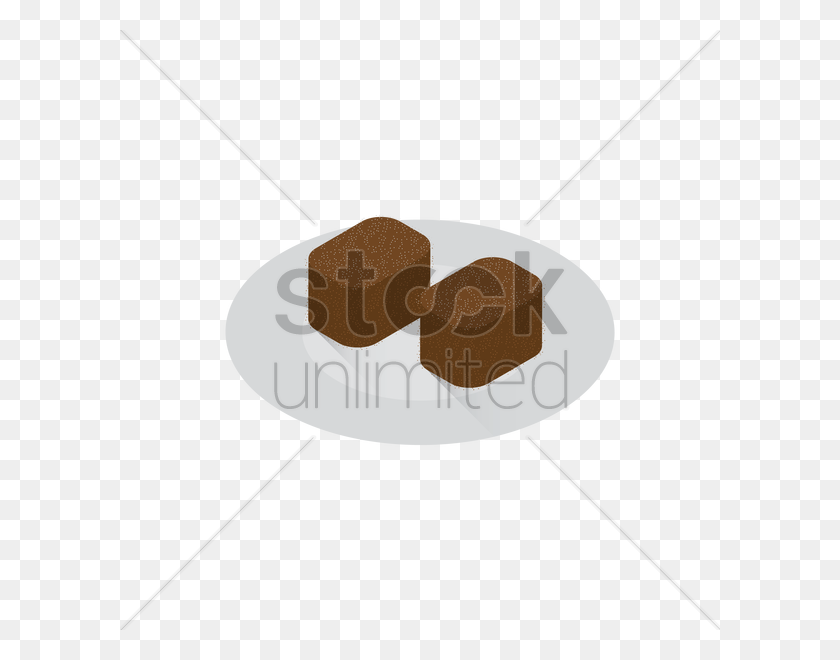 600x600 Brownies En Un Plato De Imagen Vectorial - Brownies Png