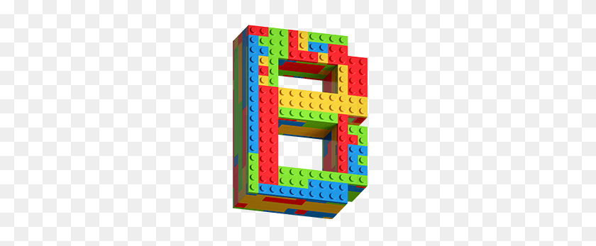 287x287 Browse Lego Random Color Font And Play Your Design Game - Lego Block PNG