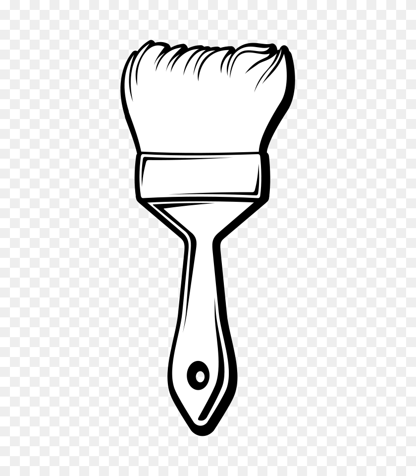 409x900 Brush Cliparts - Brushing Teeth Clipart Black And White