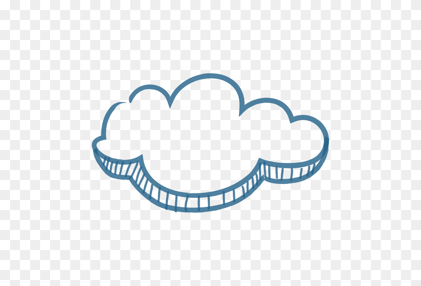 512x512 Brush Drawing Cloud Message - Nubes PNG