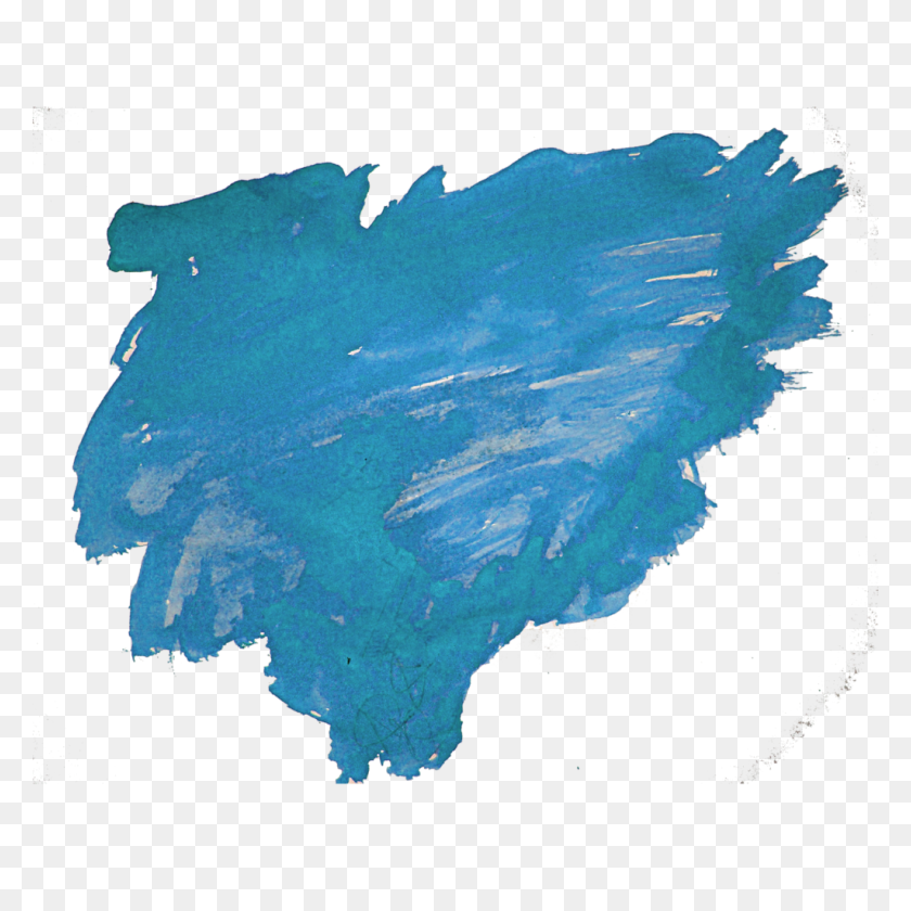1024x1024 Brush Strokes Ink Vector Free Png - Blue Paint Stroke PNG