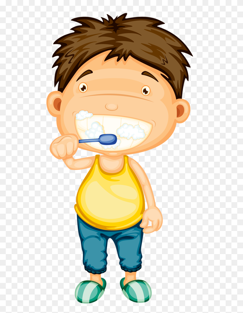 549x1024 Brush Teeth Clipart Boy Clip Art Images - Girl Brushing Teeth Clipart