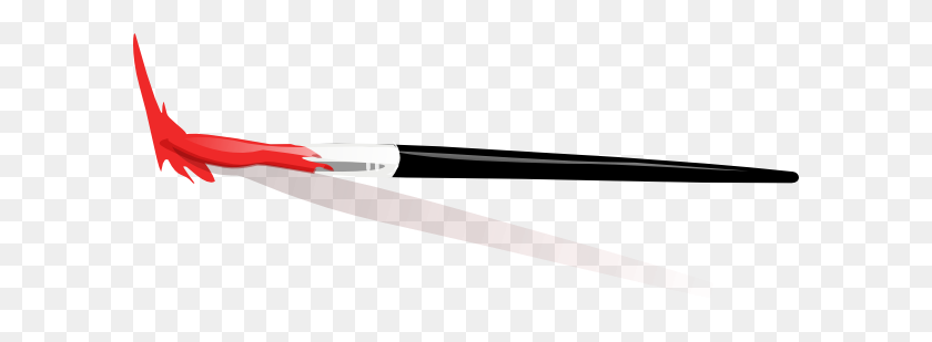 600x249 Brush Vector Clipart - Hairbrush Clipart Black And White