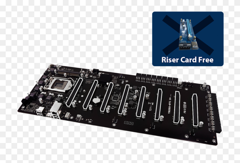 1096x717 Btc D Mining Motherboard With Intel Cpu Biostar - Motherboard PNG