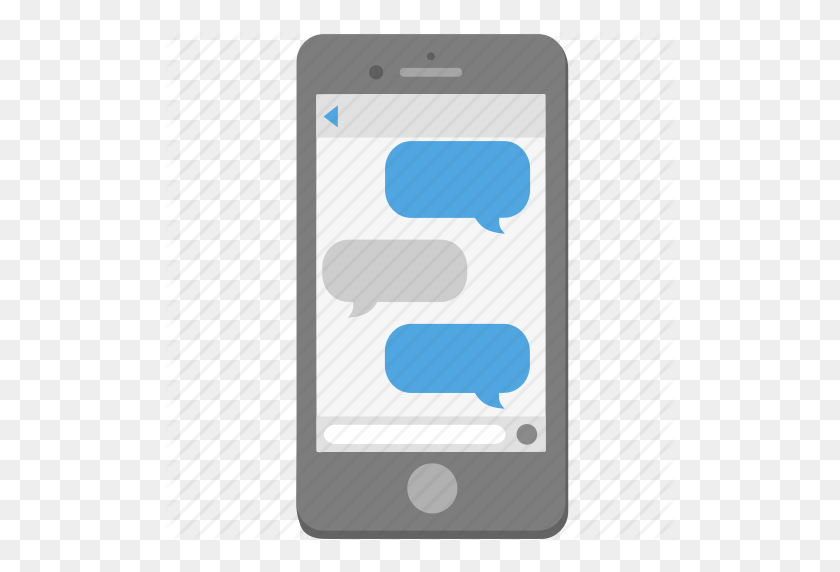 512x512 Burbuja, Chat, Iphone, Mensaje, Teléfono, Smartphone, Icono De Hablar - Iphone Mensaje Burbuja Png