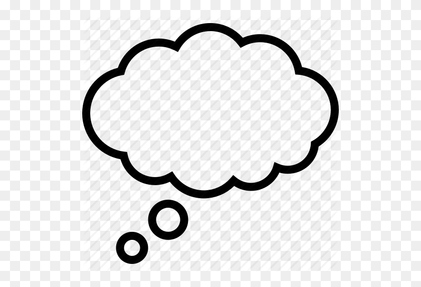 512x512 Bubble, Cloud, Comic, Speech, Think, Thinking, Thought Icon - Thought Cloud Clip Art
