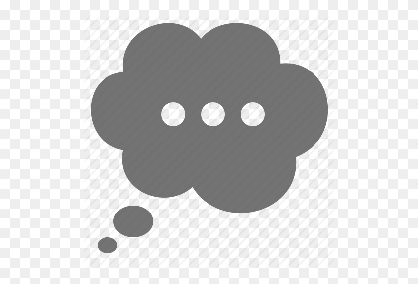 512x512 Bubble, Cloud, Opinion, Thinking, Thought Icon - Thought Cloud PNG